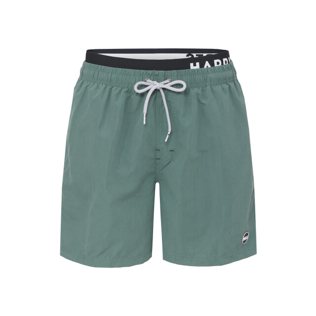 Happy Shorts Heren zwemshort dubbele waistband effen kaki HS-SW-1163 large