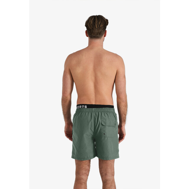 Happy Shorts Heren zwemshort dubbele waistband effen kaki HS-SW-1163 large