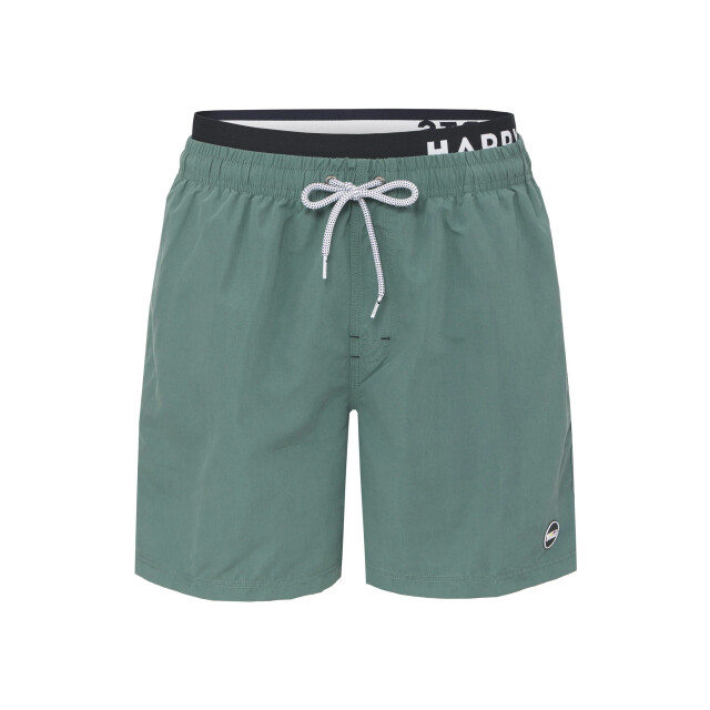 Happy Shorts Heren zwemshort dubbele waistband effen kaki HS-SW-1163 large
