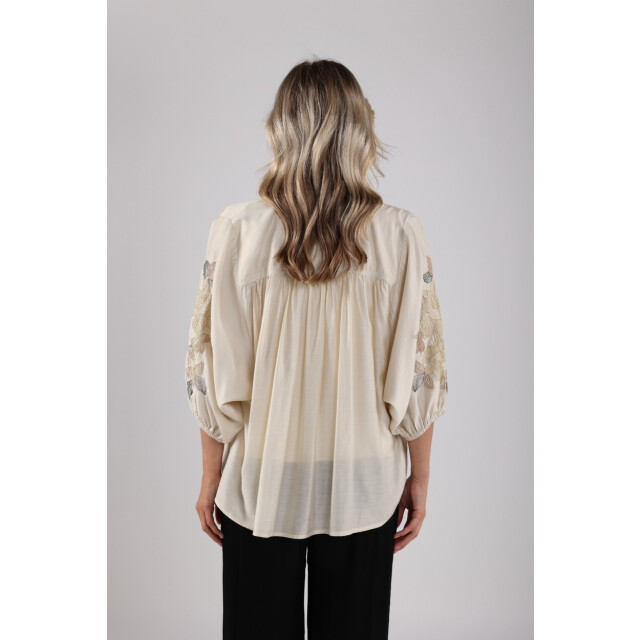 Nukus Tina blouse embroidery off-white 4309.02.0165 large