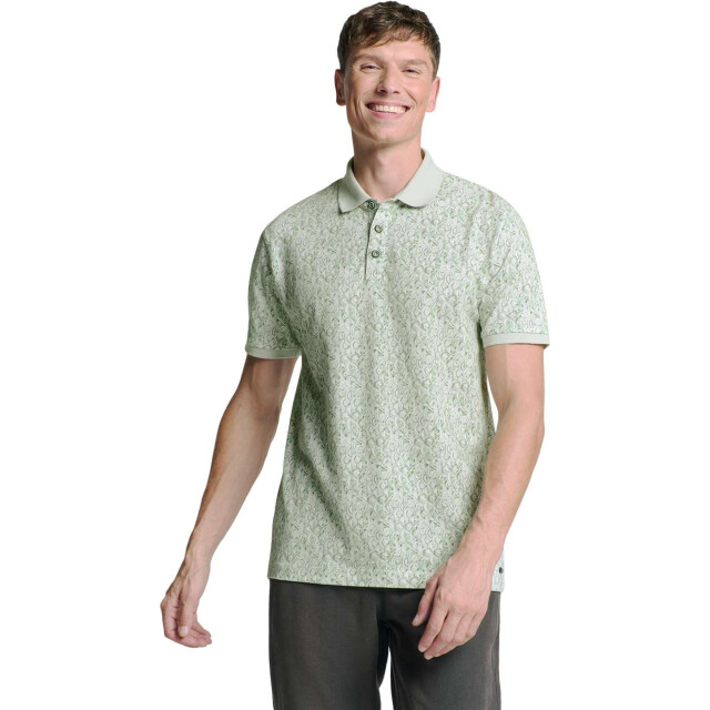 No Excess Polo pique allover printed green 27380304-050 large