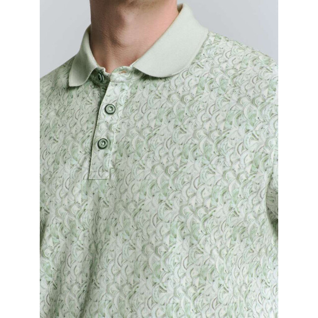 No Excess Polo pique allover printed green 27380304-050 large