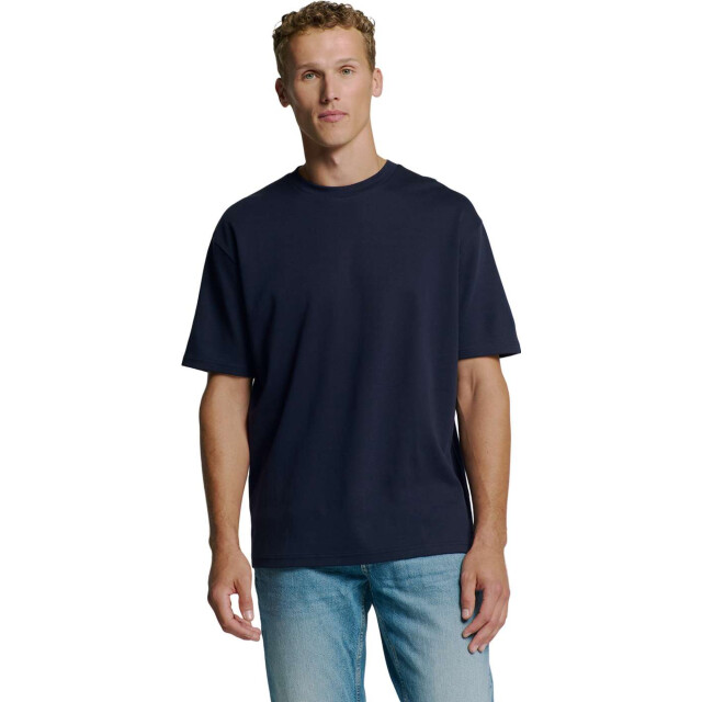 No Excess T-shirt crewneck heavy solid basic deep blue 27340261-096 large