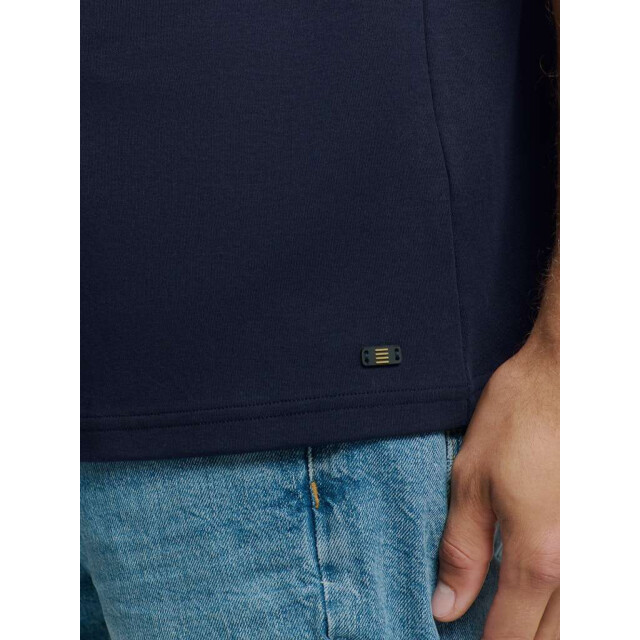 No Excess T-shirt crewneck heavy solid basic deep blue 27340261-096 large