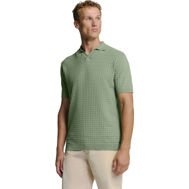 No Excess Pullover short sleeve polo v solid green 27230363-050 large