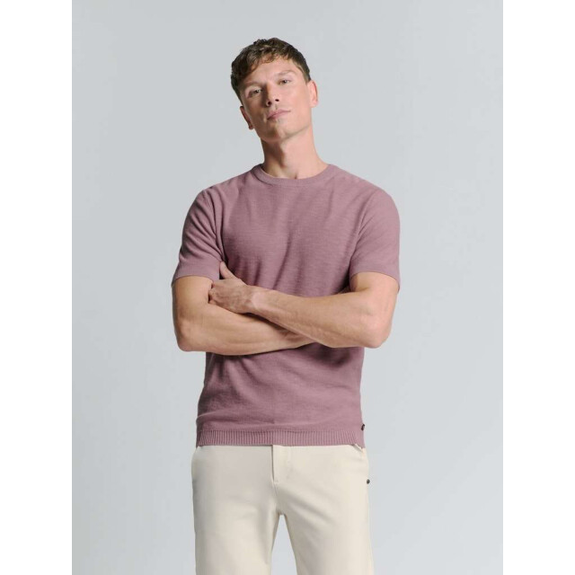 No Excess Pullover short sleeve crewneck soli mauve 27230262-146 large