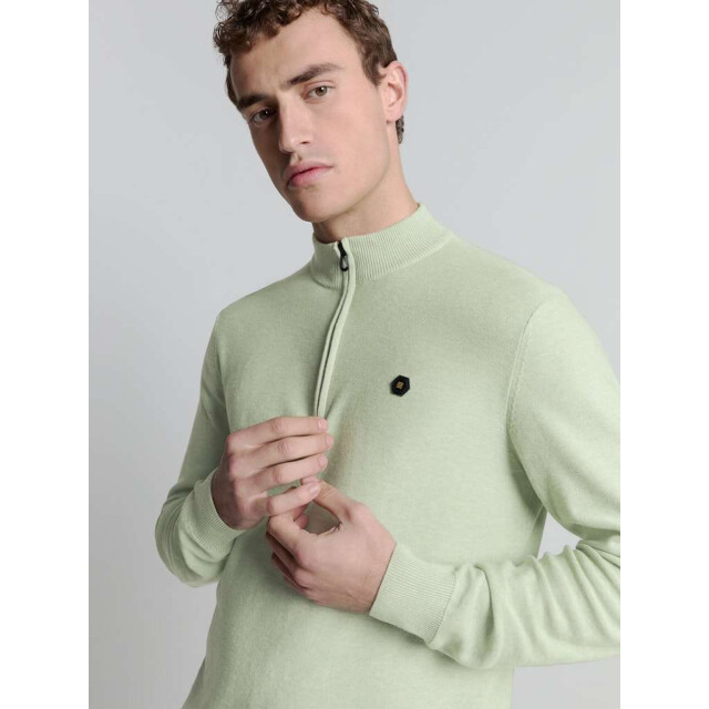 No Excess Pullover half zip melange mint 27230111-058 large