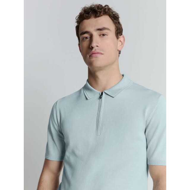 No Excess Pullover short sleeve polo zip soli ice 27210352-151 large