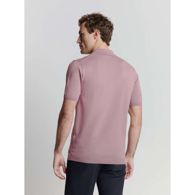 No Excess Pullover short sleeve polo zip soli mauve 27210352-146 large
