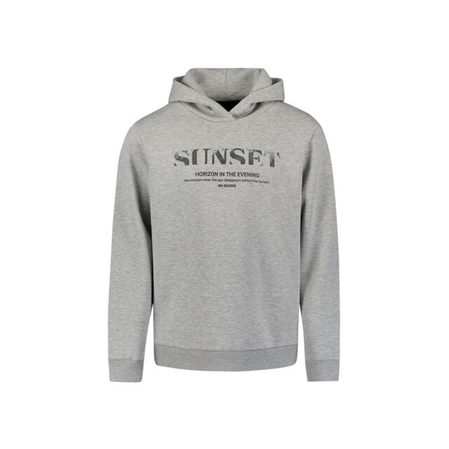 No Excess Sweater hooded grey melange 27130151-102 large