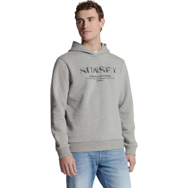 No Excess Sweater hooded grey melange 27130151-102 large