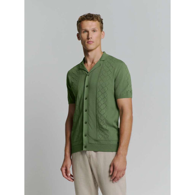 No Excess Pullover short sleeve full button p green 27210349-050 large