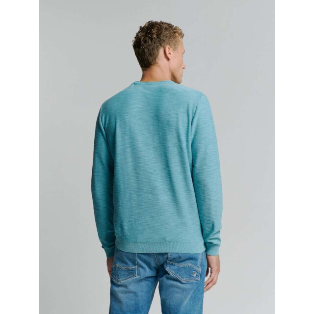 No Excess Pullover crewneck garment dyed + st seablue 27210101SN-039 large