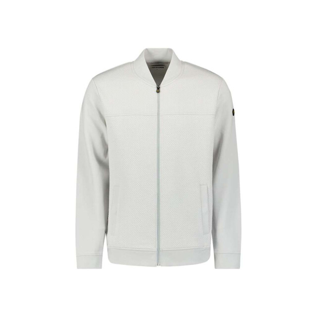 No Excess Sweater full zipper jacquard mix bo chalk 27100119-017 large