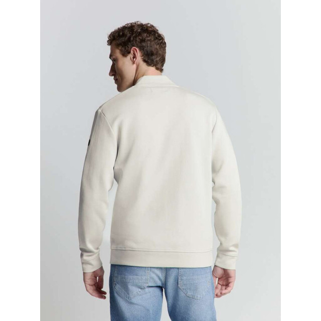 No Excess Sweater full zipper jacquard mix bo chalk 27100119-017 large