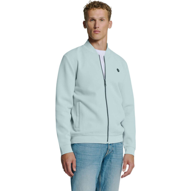 No Excess Sweater full zipper pique bomber ice 27100106SN-151 large