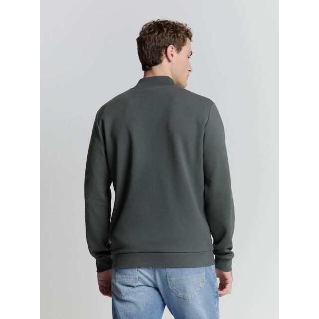 No Excess Sweater full zipper jacquard mix dark steel 27100118-124 large