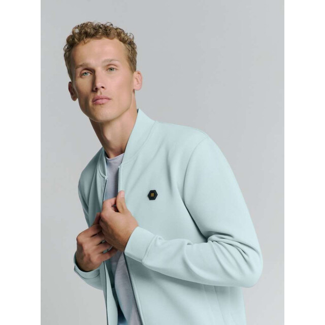 No Excess Sweater full zipper pique bomber ice 27100106SN-151 large