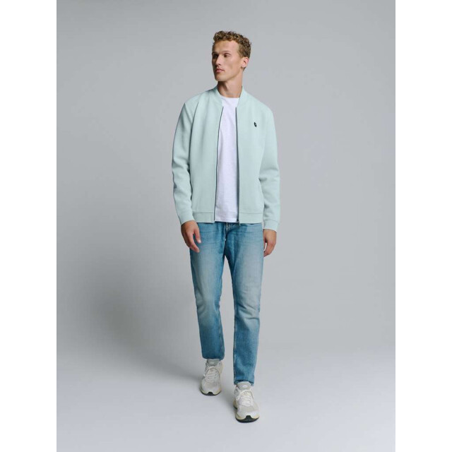 No Excess Sweater full zipper pique bomber ice 27100106SN-151 large