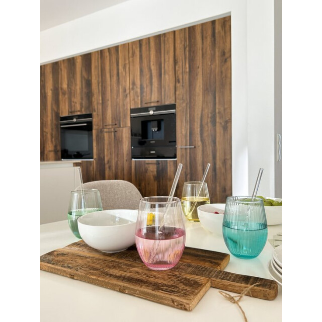 Ritzenhoff & Breker Cocktailglazen gekleurd 4 stuks, met 4 glazen rietjes 3175095 large