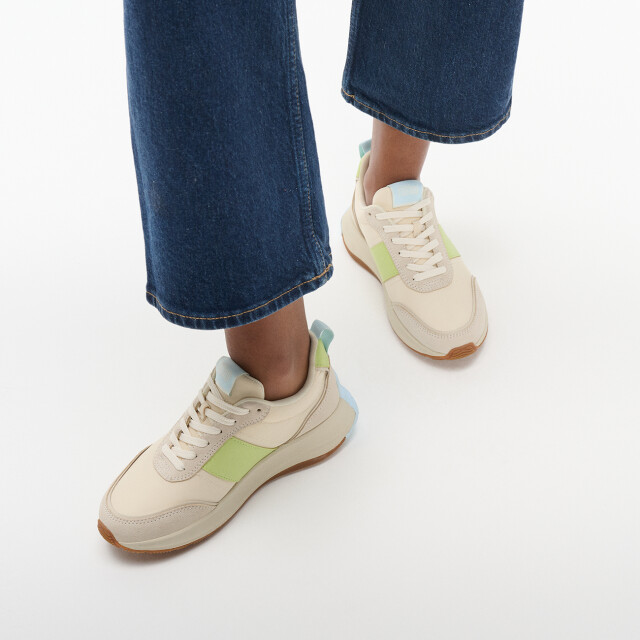 FitFlop F-mode flow sneaker nylon & suede mix IK8 large