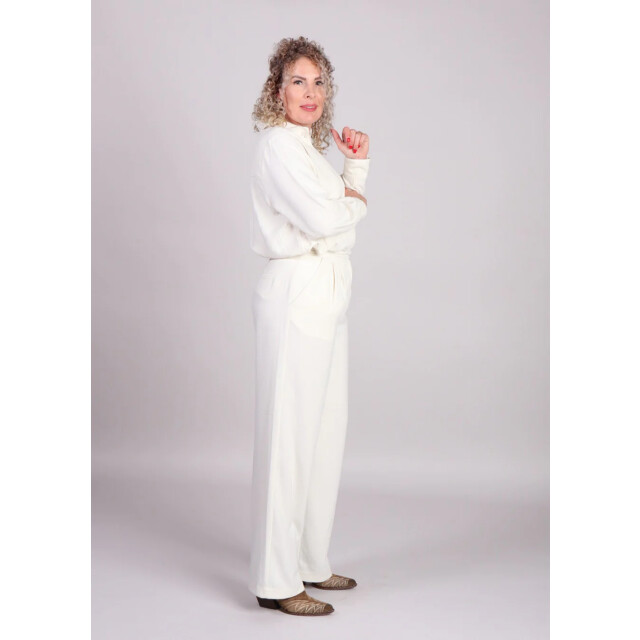 Modström Karter pantalon boucle wide leg off white 8956117025096 large