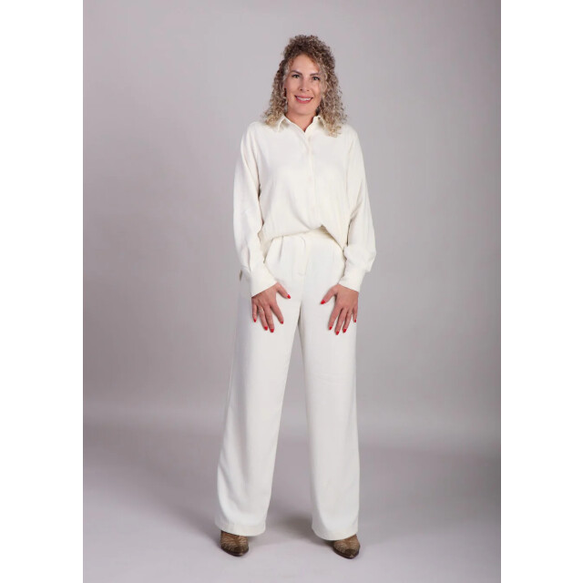 Modström Karter pantalon boucle wide leg off white 8956117025096 large