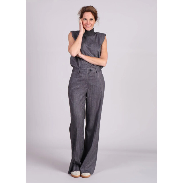 Co'Couture Idacc pin wide long pant krijstreep 9308415230280 large