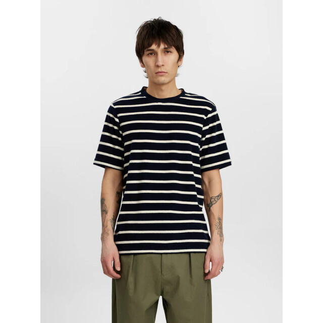 Anerkjendt Frotte stripe tee sky captain 3059 3059 large