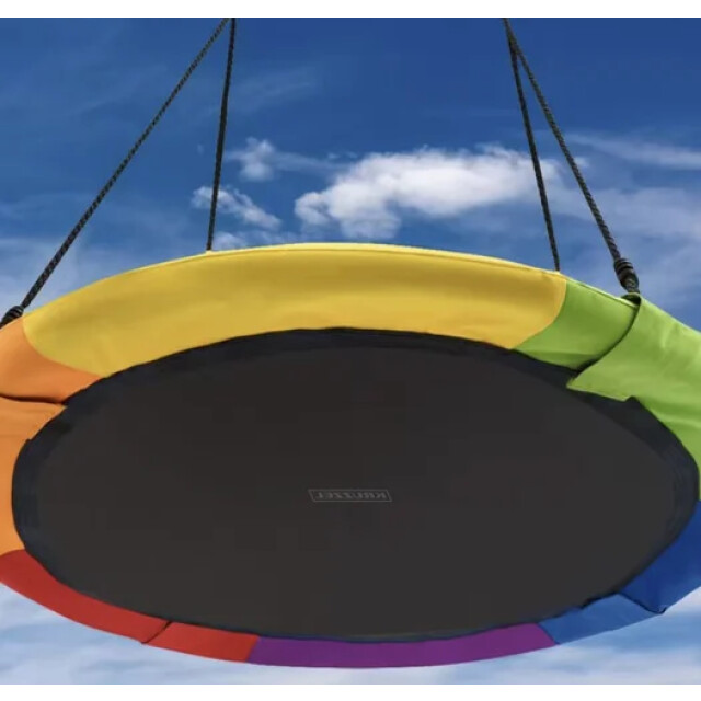 Hustawka Rond schommel ooievaarsnest 100cm regenboogkleuren 5900779954946 large