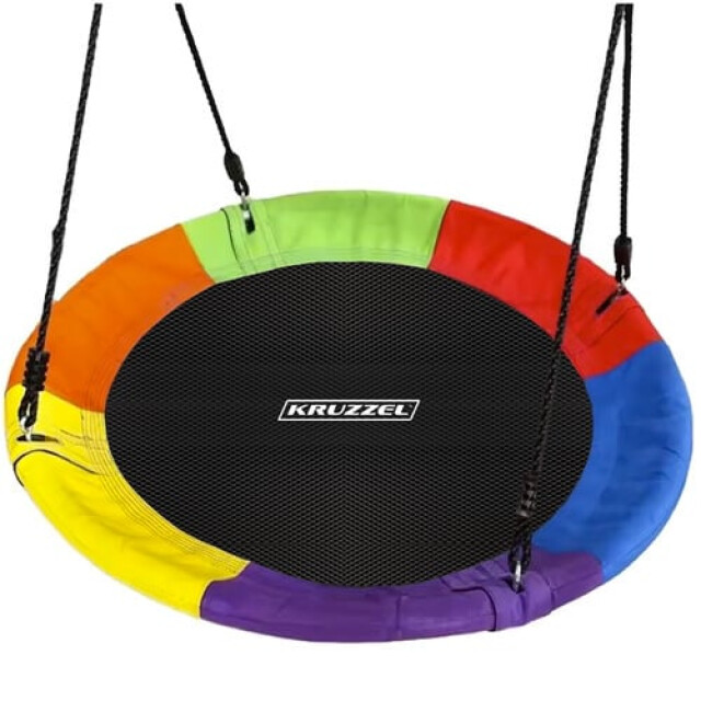 Hustawka Rond schommel ooievaarsnest 100cm regenboogkleuren 5900779954946 large