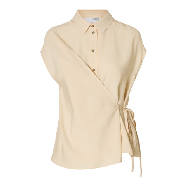 Selected Femme slflisa ss wrap shirt b 16097924 birch 06613.198.0022 large