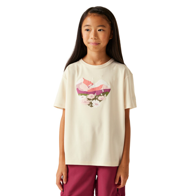 Regatta Kinderen/kinderen alvarado ix bloemen t-shirt UTRG11626_lightvanilla large