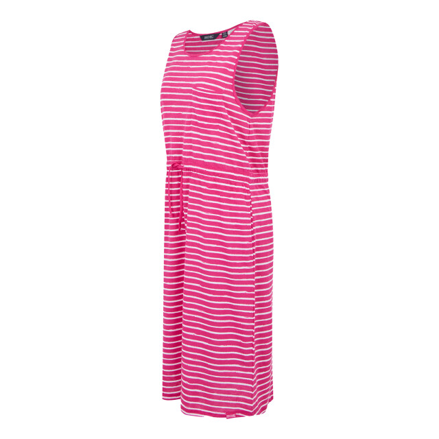 Regatta Dames ariena gestreepte casual jurk UTRG11721_pinkfusionwhite large