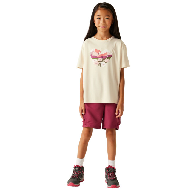 Regatta Kinderen/kinderen alvarado ix bloemen t-shirt UTRG11626_lightvanilla large
