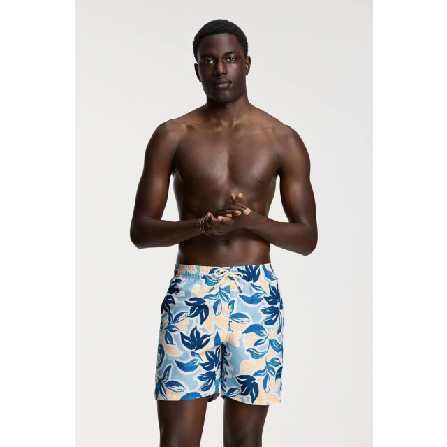 Shiwi men mike swim shorts 7 inch floral leafs 1525107261 6213 blue sky floral leafs 05412.210.0002 large