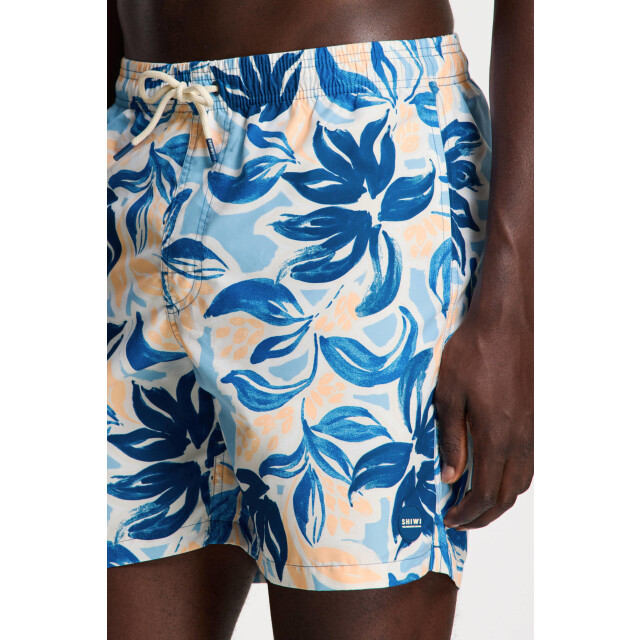 Shiwi men mike swim shorts 7 inch floral leafs 1525107261 6213 blue sky floral leafs 05412.210.0002 large