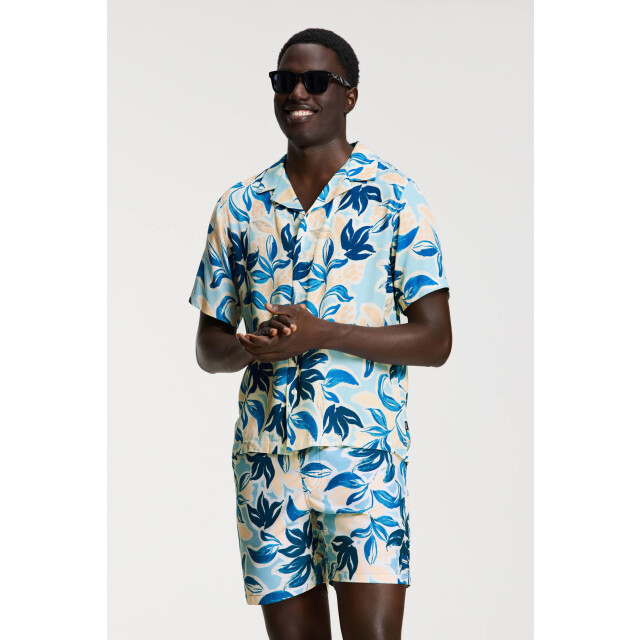 Shiwi men mike swim shorts 7 inch floral leafs 1525107261 6213 blue sky floral leafs 05412.210.0002 large