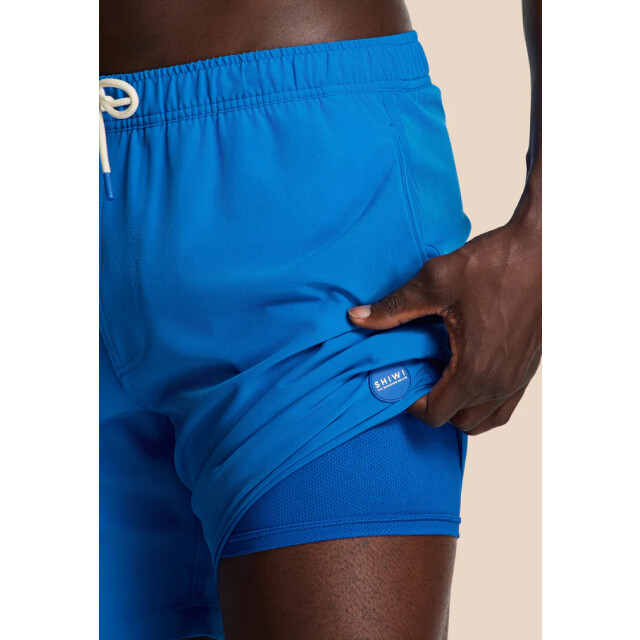 Shiwi men scott stretch swim short 6 inch solid 1525506100 6037 blue 05412.247.0001 large