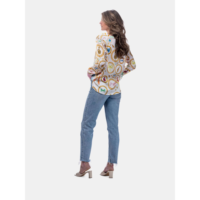 Mucho Gusto ® blouse grazie barok wit cirkelprint MUCHO GUSTO® Blouse Grazie Barok Wit Cirkelprint large