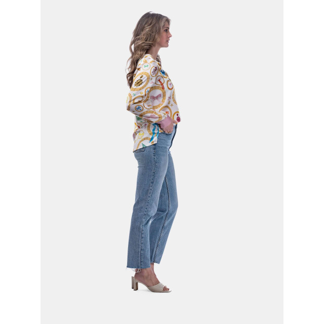 Mucho Gusto ® blouse grazie barok wit cirkelprint MUCHO GUSTO® Blouse Grazie Barok Wit Cirkelprint large