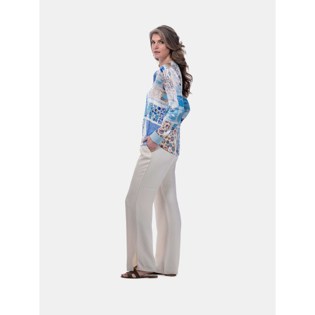 Mucho Gusto ® blouse grazie blauw hart elegantie MUCHO GUSTO® Blouse Grazie Blauw Hart Elegantie large