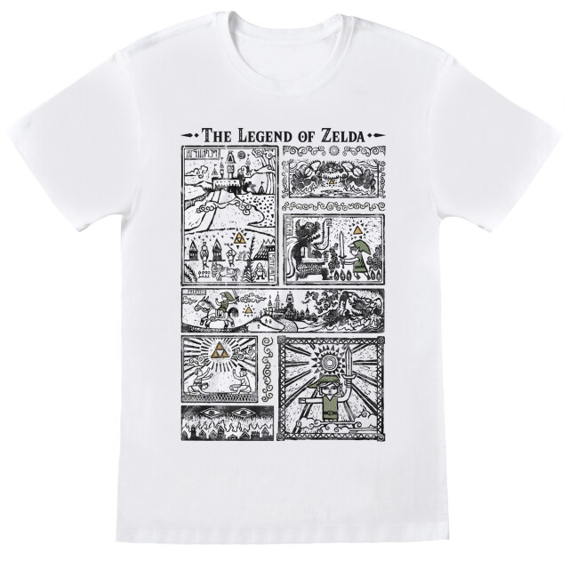 Nintendo Unisex volwassen tekeningen legende van zelda t-shirt UTHE232_white large