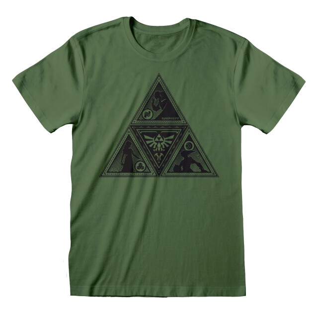 Nintendo Unisex adult triforce legend of zelda t-shirt UTHE321_green large