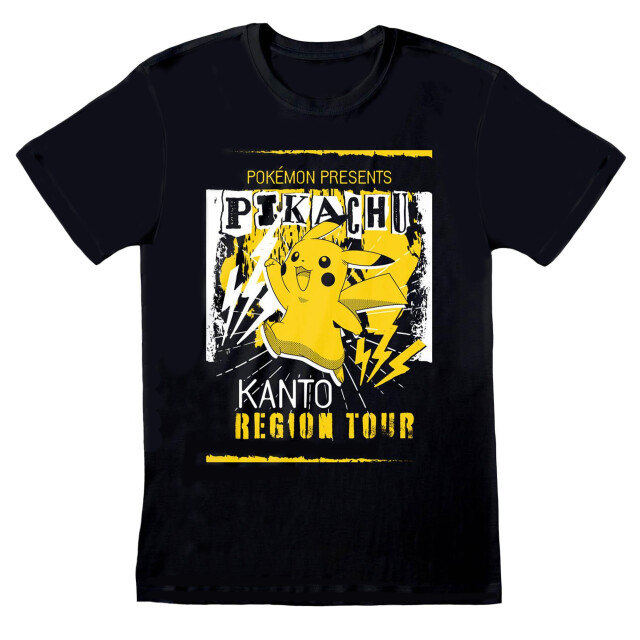 Pokemon Unisex volwassen kanto regio tour t-shirt UTHE712_black large