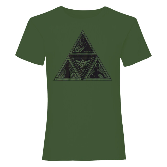 Nintendo Unisex adult triforce legend of zelda t-shirt UTHE321_green large