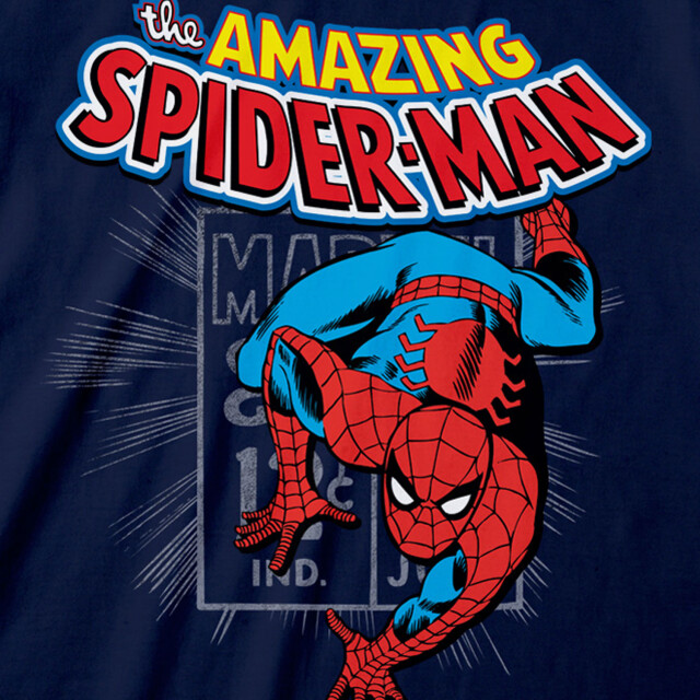 Marvel Kinderen/kinderen amazing spider-man t-shirt UTHE435_navy large