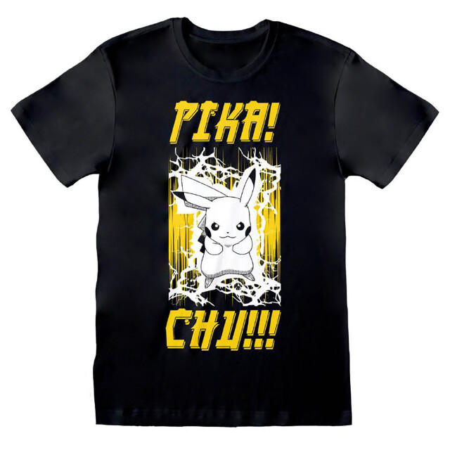 Pokemon Unisex elektriserend t-shirt volwassenen UTHE709_black large