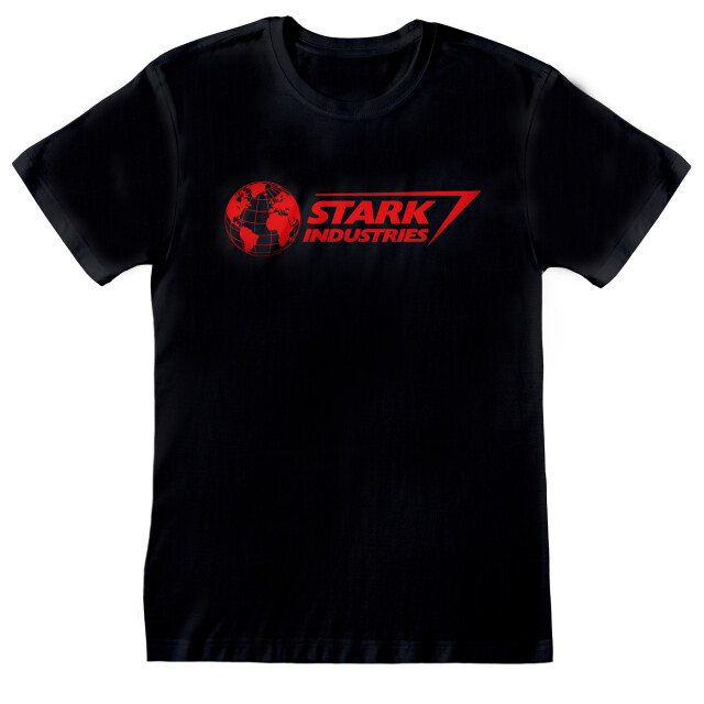 Marvel Unisex adult stark industries t-shirt UTHE142_blackred large