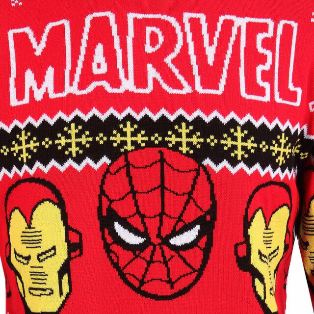 Marvel Gebreid uniseks adult gezichten sweatshirt UTHE1762_multicoloured large